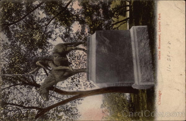 Indian Monument, Lincoln Park Chicago Illinois