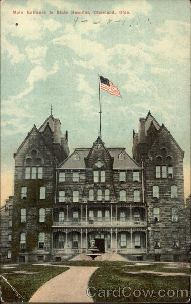 Main Entrance to State Hospital Cleveland Ohio