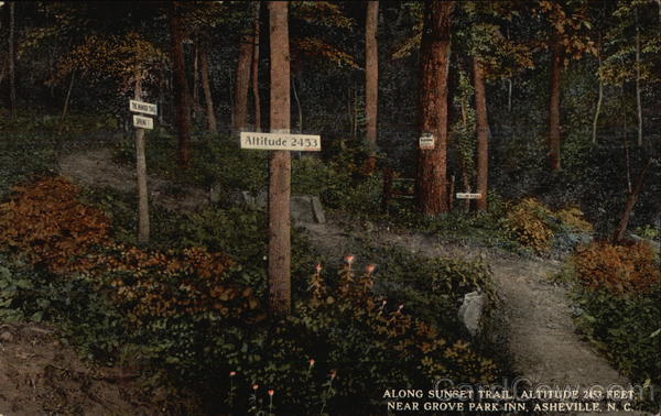 Along Sunset Trail, Altitude 2453 Feet, Near Grove Park Inn Asheville North Carolina