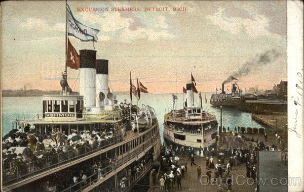 Excursion Steamers Detroit Michigan