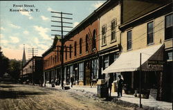 Front Street View Keeseville, NY Postcard Postcard