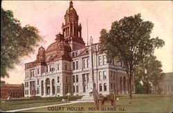Court House Rock Island, IL Postcard Postcard