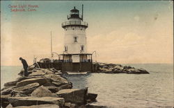 Outer Light House Postcard