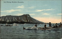 Surf Riding at Waikiki Postcard