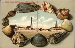 Cape Henry Lighthouse (Old and New) Virginia Postcard Postcard