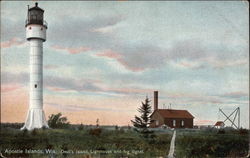 Devil's Island, Lighthouse and fog signal, Apostle Islands Postcard