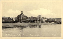 C.N.R. Depot & Post Office Postcard