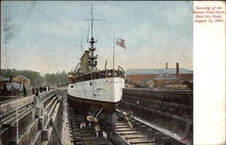 Opening of the Boston Navy Yard ,New Dry Dock, August 12, 1905 Postcard
