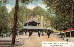 One of the Views in Pabst Park Postcard
