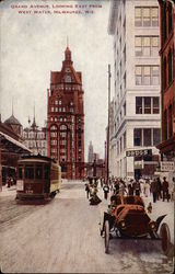Grand Avenue Looking East from West Water Postcard