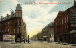 East Side View, Michigan and Genessee Sts Postcard