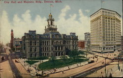 City Hall and Majestic Building Postcard