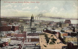Bird's Eye View from Majestic Building Postcard