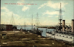 View of Norfolk Navy Yard Portsmouth, VA Postcard Postcard