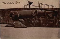 One of the 12" Guns Fort Monroe, VA Postcard Postcard