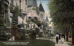 Lake View Avenue and Lincoln Park, near Fullerton Boulevard Postcard