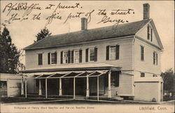 Birthplace of Henry Ward Beecher and Harriet Beecher Stowe Postcard