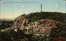 East Rock Park and Soldier's Monument Postcard