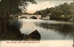 Stone Bridge, Built 1835 Henniker, NH Postcard Postcard