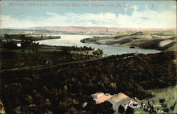 Mountain Park Casino, Connecticut River and Holyoke from Mt. Tom Postcard