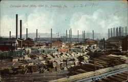 Carnegie Steel Mills, 33rd Street Pittsburgh, PA Postcard Postcard