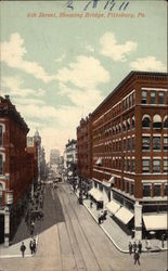 6th Street showing Bridge Postcard