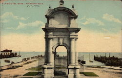 View of Plymouth Rock Postcard