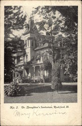 Dr. Broughton's Sanitarium Rockford, IL Postcard Postcard