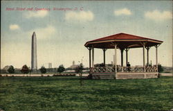 Band Stand and Speedway Postcard