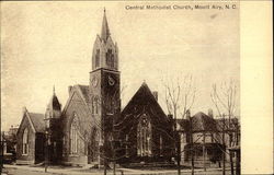 Central Methodist Church Mount Airy, NC Postcard Postcard