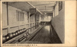 Bowling Alleys, Winston-Salem YMCA Postcard