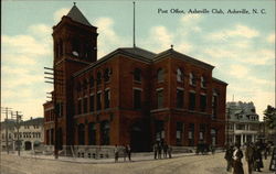 Post Office, Asheville Club North Carolina Postcard Postcard