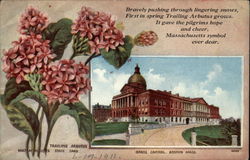 Trailing Arbutus and State Capitol Postcard