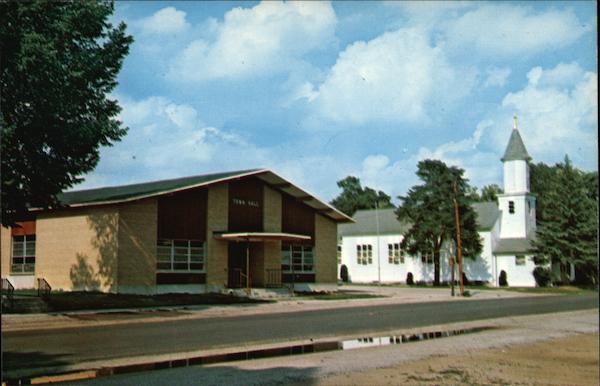 Town Hall and Lutheran Church Crivitz Wisconsin