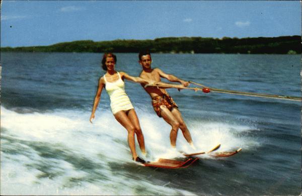 Water Skiers on Lake Keuka Keuka Lake New York