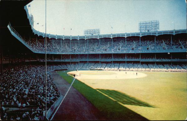 Yankee Stadium, With Capacity Crowd and Players on Field New York
