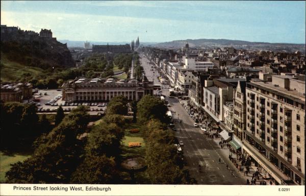 Princes Street Looking West Edinburgh Scotland