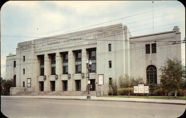 Civic Auditorium Winnipeg MB Canada Manitoba