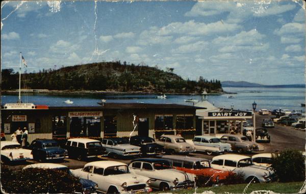 Municipal Pier and Frenchman's Bay at Bar Harbor Mount Desert Island Maine