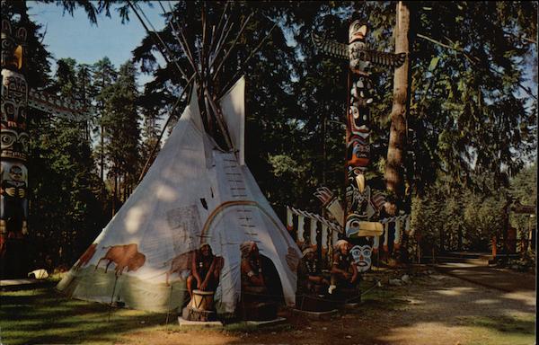 Indian Teeppe at Capilano Suspension Bridge North Vancouver BC Canada