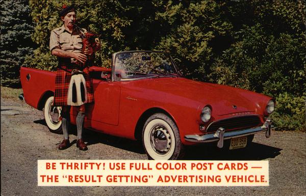 Be Thrifty! Use Full Color Post Cards Advertising