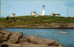 Two Lights Lighthouse and Cape Elizabeth Coast Guard Station Maine Postcard Postcard