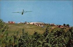 Glider Landing at Harris Hill Elmira, NY Postcard Postcard