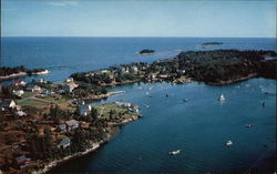 Aerial View of Cove Christmas Cove, ME Postcard Postcard