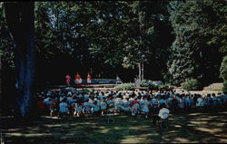 Bok Amphitheater with production of King Henry VIII by Camden Hills Theatre Group Postcard