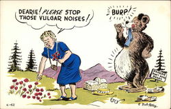 Dearie! Please Stop Those Vulgar Noises! Burp! Postcard