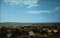 View of Partridge Island and Bay of Fundy (Red Head Across the Bay) from the Martello Tower Lancaster, NB Canada New Brunswick P Postcard