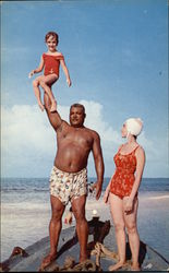 Family at the Beach San Andres Island, Colombia South America Postcard Postcard