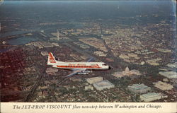 Jet-Prop Viscount - Capital Airlines Postcard