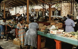 Colorful Open Market - Charlotte-Amalie Postcard